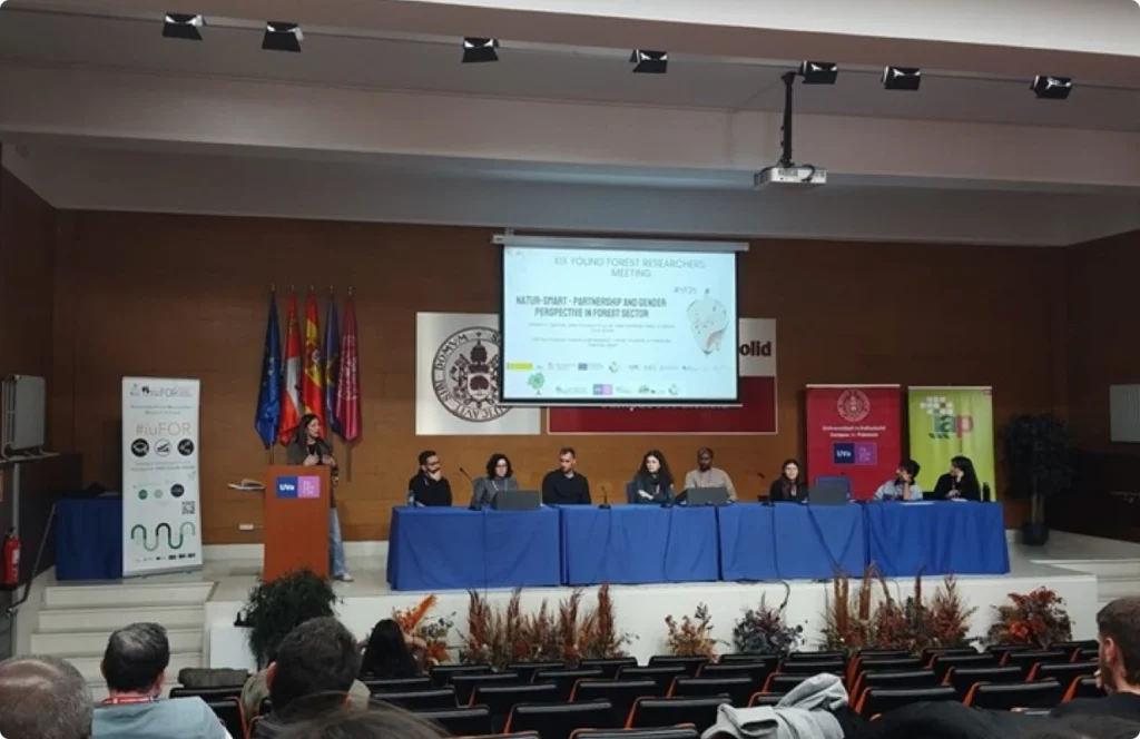 Presentación de resultados preliminares del proyecto por parte de la UVA en el XIX Young Foresters Researchers Meeting, que organiza el iuFOR - Instituto de Investigación en Gestión Forestal Sostenible en Palencia.